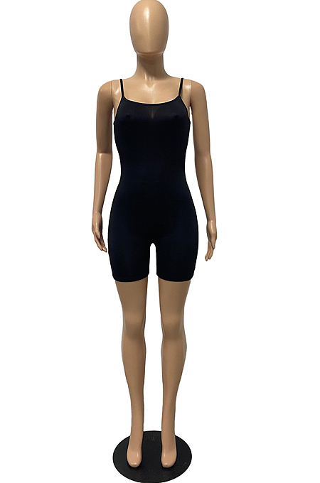 Euramerican Sling Pure Color Sexy Bodycon Jumpsuits FH131