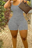 Euramerican Sling Pure Color Sexy Bodycon Jumpsuits FH131