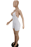 White Summer Sexy Sling Pit Bar Romper Shorts MLL172-2