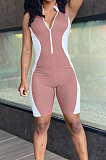 Pink Fashion Sexp Spliced Bodycon Jumpsuits LMM8261