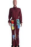 Positioning Print Pocket Casual Jumpsuits AMW8188