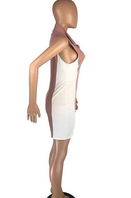 Pink Fashion Sexp Spliced Bodycon Jumpsuits LMM8261