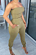 Light Green Fashion Sexy Pure Color Boot Tube Top Long Pants Two Piece TRS1163-4