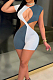 Grey Blue Euramerican Sexy Spliced Hollow Out Bodycon Jumpsuits LYY9307-2