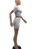 Women Pure Color Fashion Sexy Casual Shorts Sets YMM09079