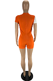 Orange Euramerican Sexy Spliced Hollow Out Bodycon Jumpsuits LYY9307-1