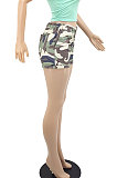 Euramerican Women Camo Priting Sport Casual Shorts YMM09081