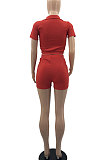 Women Pure Color Fashion Sexy Casual Shorts Sets YMM09079
