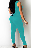 Light Blue Sexy Sleeveless Bind Tank Bodycon Jumpsuits HG129-4