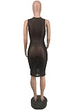 Black Personality Sexy Net Yarn Perspective Dress HG126-1