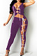 Purple Sexy Sleeveless Bind Tank Bodycon Jumpsuits HG129-5