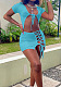 Sky Blue Fashion Casual Pure Color Package Buttocks Bind Sets ALS256-4