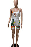 White Women Sexy Tight Romper Shorts ZK6024-1