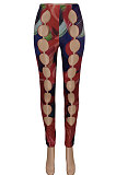Wine Red Women Fashion Hole Long Pants FFE158