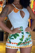 White Women Sexy Tight Romper Shorts ZK6024-1