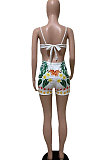 White Women Sexy Tight Romper Shorts ZK6024-1