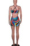 Women High Waist Irregularity Condole Belt Dew Waist Mini Dress MA6720