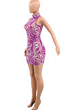 Violet Women Sexy Net Yarn Sleeveless Mini Dress PY817-2