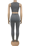 Grey Euramerican Fashion Pure Color Yoge Household To Take Sports Sets DN8621-1