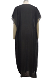 Black Summer Fashion Pearl Chiffon Prevent Bask In Dress SMR10091-2
