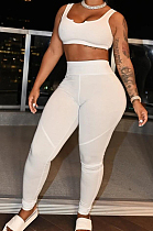 White Euramerican Fashion Pure Color Yoge Household To Take Sports Sets DN8621-3