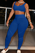 Blue Euramerican Fashion Pure Color Yoge Household To Take Sports Sets DN8621-4