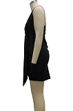 Black Night Club Sling V Neck Slim Fitting Sexy Dress SMR10093-3