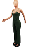 Green Euramerican Cute Pure Color Sling Wide Leg Jumpsuits MTY6560-3