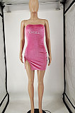 Trendy Women Sexy Chest Wrap Embroidered Mini Dress NL6082