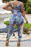 Euramerican Women Printing Casaul Jumpsuits BYL81400