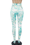 Green Women Sexy Fashion Pattern Printing High Waist Pantihose SDD9518-1
