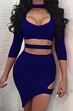 Trendy Sexy Bandage Deep V N eck Package Buttocks Mini Dress WY6407