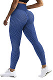 Honeycomb Jacquard Weave Yoga Lady High Waist Sport Carry Buttock Fitness Pants SFM0255