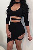 Trendy Sexy Bandage Deep V N eck Package Buttocks Mini Dress WY6407