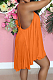Orange Casual Chiffon Sling Backless Mini Dress JC7061-2