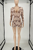 Euramerican Trendy Women Sexy Net Yarn Printing Romper Shorts NL6085