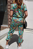 Green Euramerican Fashion Digital Print Sports Two Piece SMR10377-2