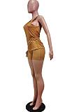 Wolverine Fashion Sexy Pure Color Printing Tank Shorts Two Piece WY6812-4