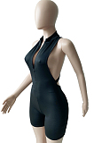 Black Sexy Naked Cross Tank Jumpsuits WM2612-1
