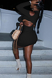 Black Fashion Asymmetric Sleeveless Sexy Dress SZS8066-4