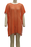 Orange Sexy Fashion Super Elastic Bug Tanlge Prevent Waste Their Beach Dress SMR10370-1