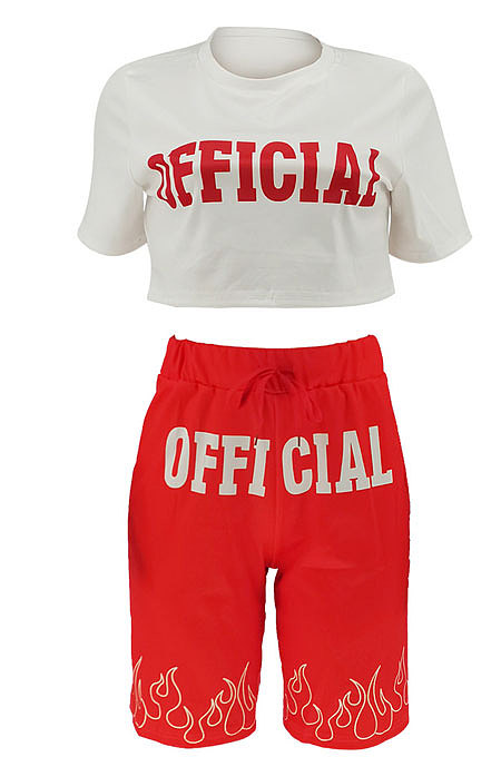 Positioning Printing Casual Sport Two-pieces SMY8078