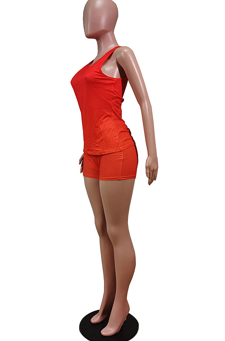 Spider-Man Fashion Sexy Pure Color Printing Tank Shorts Two Piece WY6812-6