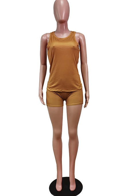 Wolverine Fashion Sexy Pure Color Printing Tank Shorts Two Piece WY6812-4