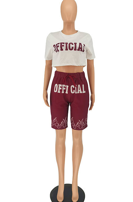 Positioning Printing Casual Sport Two-pieces SMY8078