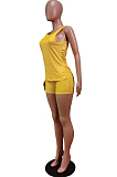 Iron Man Fashion Sexy Pure Color Printing Tank Shorts Two Piece WY6812-3