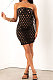 Black Women Sexy Hollow Out Boob Tube Top Mini Dress JR3634-2
