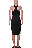 Black Women Trendy Pure Color Sexy Mini Dress MA6710-1