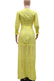 Sexy Fashion V Neck Pure Color Skirts Sets YF9079