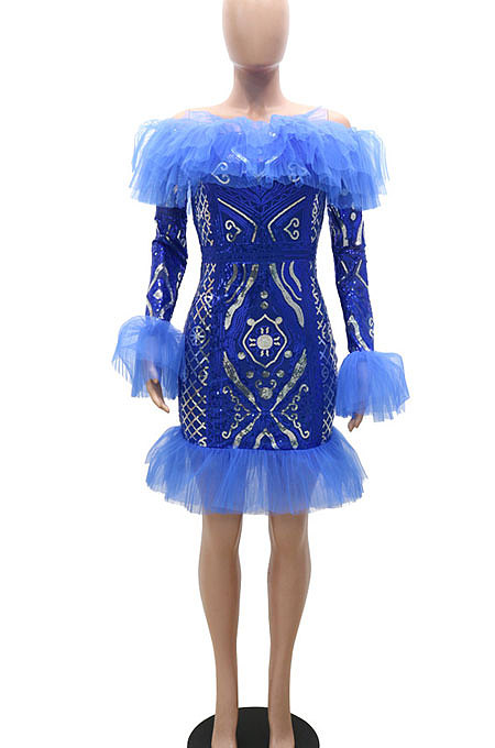 Bead Piece Pure Color Mid Waist Mini Dress YF9070